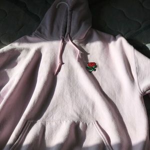 Pink rose hoodie